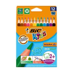 CRAYON DE COULEUR BIC EVOLUTION TRIANGLE 12 CRAYONS