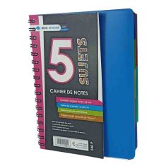 REGISTER SPIRAL 5 SUJETS 240P 80H A5 BLEU MARINE