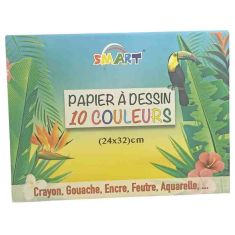POCHETTE DE DESSIN COULEURS SMART  24X32CM 