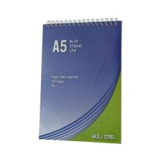 BLOC STENO A5 UNI  140P BLEU STAR