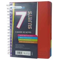 REGISTER SPIRAL 7 SUJETS 336P 80H A5 BLEU MARINE