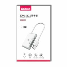 LECTEUR DE CARTE MEMOIRE DM RAPIDE USB 2.0 POUR TF ET SD ET CF