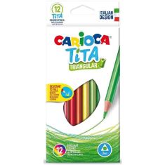 CRAYON DE COULEUR 12GM CARIOCA TITA TRIANGULAR REF 42786